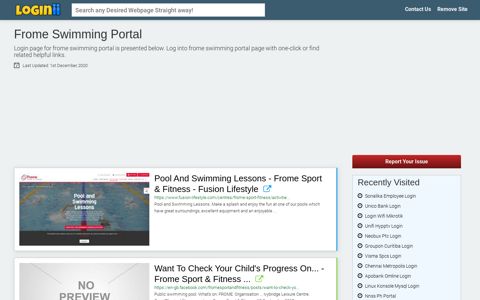Frome Swimming Portal - Loginii.com