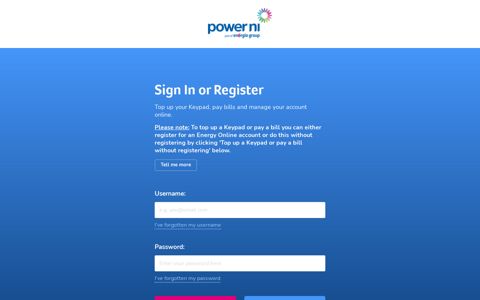 Register or sign in to Energy Online | Power NI