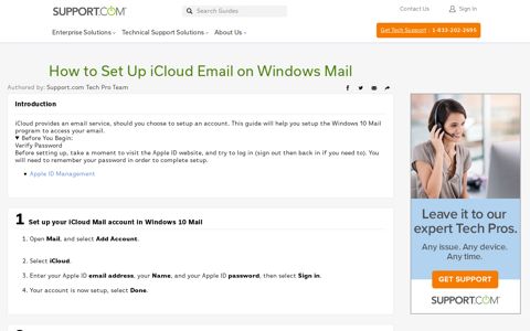 How to Set Up iCloud Email on Windows Mail - Support.com