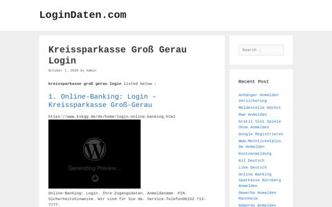 Kreissparkasse Groß Gerau - Online-Banking: Login ...