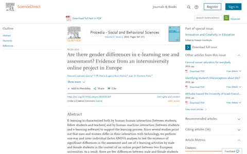 Are there gender differences in e-learning use and assessment?