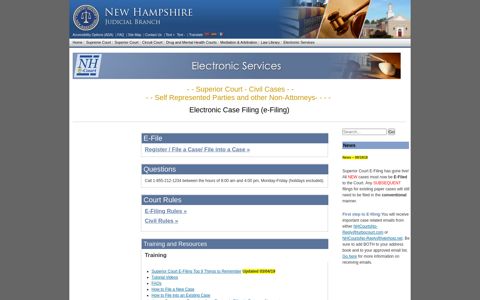 E-Filing Forms - New Hampshire Judicial Branch