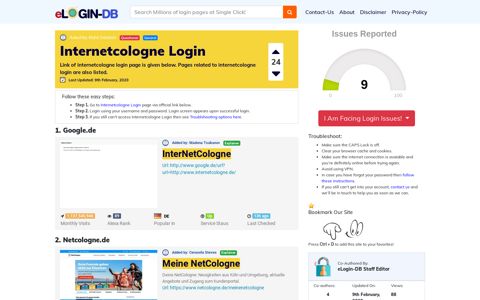 Internetcologne Login - A database full of login pages from all ...