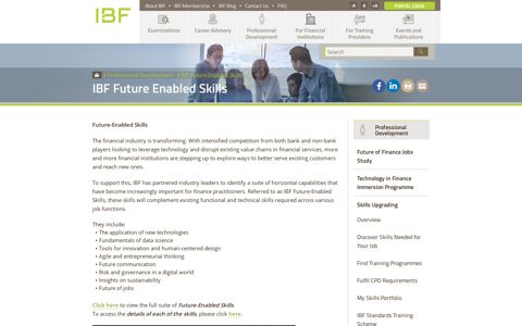 IBF Future Enabled Skills | The Institute of Banking and Finance