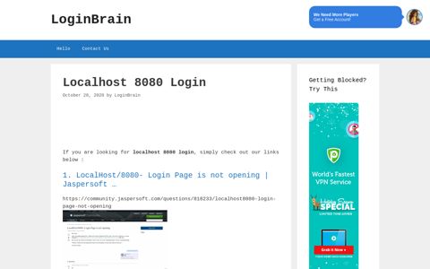 Localhost 8080 - Localhost/8080- Login Page Is Not Opening ...
