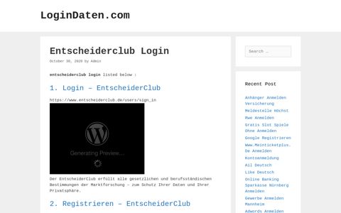 Entscheiderclub - Login - Entscheiderclub - LoginDaten.com