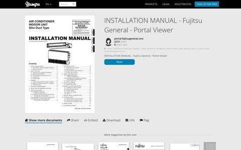 INSTALLATION MANUAL - Fujitsu General - Portal Viewer