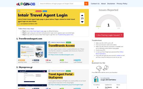 Intair Travel Agent Login