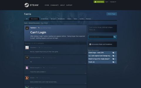 Can't Login :: Faeria General Discussions - Steam Community
