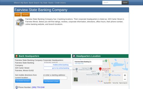 Fairview State Banking Company Corporate Headquarters ...