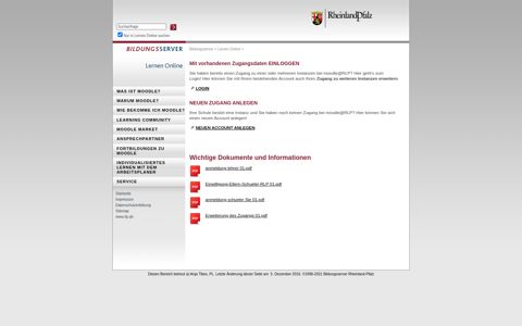 Login: Lernen Online: Bildungsserver Rheinland-Pfalz