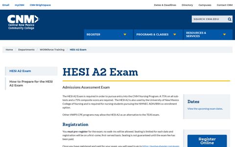HESI A2 Exam | CNM