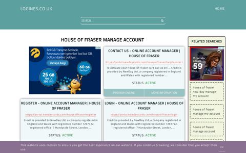 house of fraser manage account - General Information about ...
