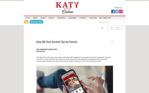 Katy ISD Tech Survival Tips for Parents - katy magazine stories