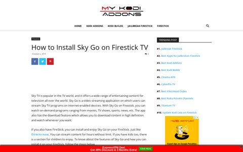 How to Install Sky Go on Firestick TV - My Kodi Addons