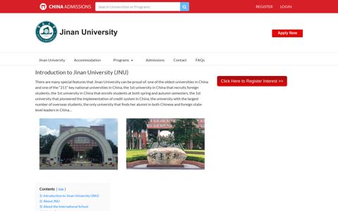 Jinan University | China Admissions for International Students
