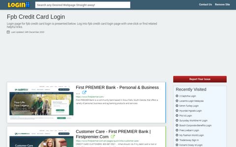 Fpb Credit Card Login - Loginii.com