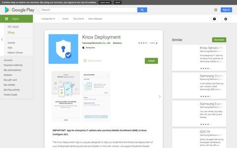 Knox Deployment - Apps on Google Play