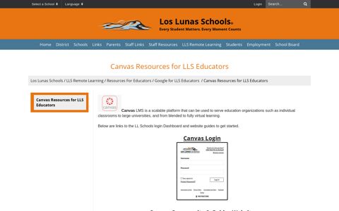 Canvas Resources for LLS Educators - Los Lunas Schools