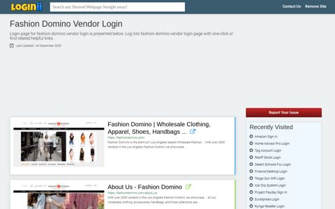 Fashion Domino Vendor Login - Loginii.com