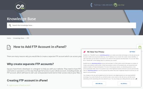 How to add FTP account in cPanel and why do I need it?