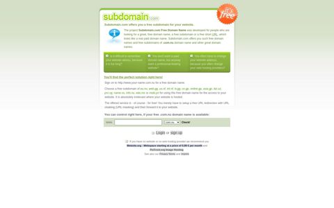 subdomain.com - Register a free subdomain of .com.nu free ...