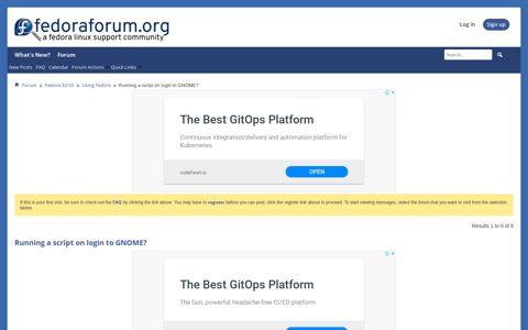 Running a script on login to GNOME? - FedoraForum.org
