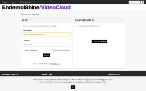 Endemol Shine Video Cloud: Log in