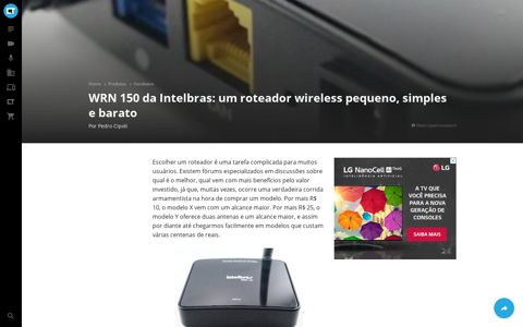 WRN 150 da Intelbras: um roteador wireless pequeno ...