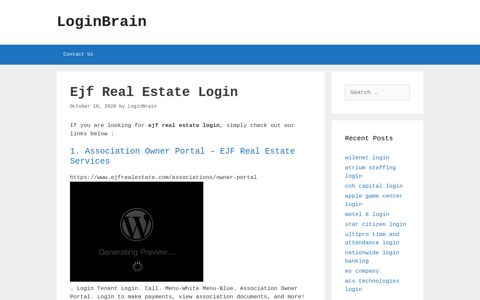 Ejf Real Estate Services - LoginBrain