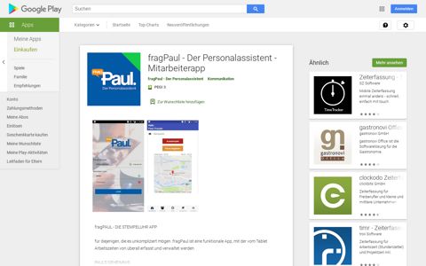 fragPaul - Der Personalassistent - Mitarbeiterapp – Apps bei ...