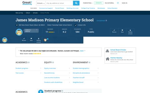 James Madison Primary Elementary School - Edison, New ...