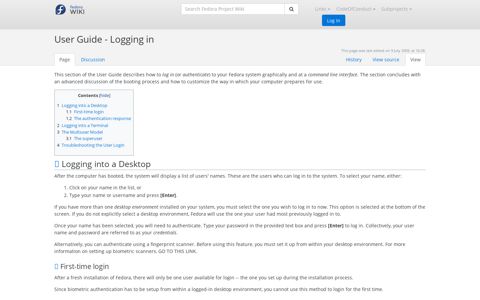 User Guide - Logging in - Fedora Project Wiki
