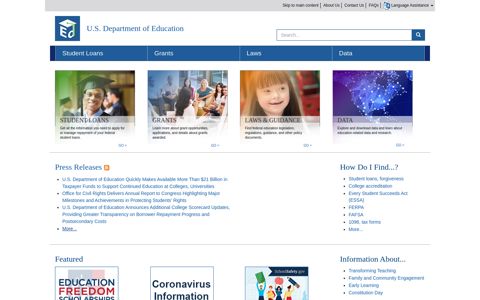 US Department of Education: Home