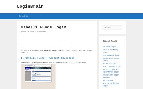 gabelli funds login - LoginBrain