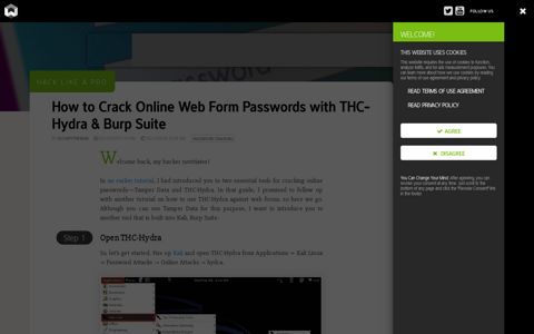 Hack Like a Pro: How to Crack Online Web Form Passwords ...