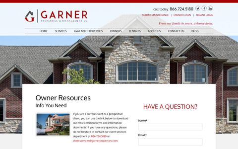Owner Resources | Garner Properties & Management Co.