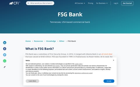 FSG Bank - Company Overview, Merger with Atlanta Bank