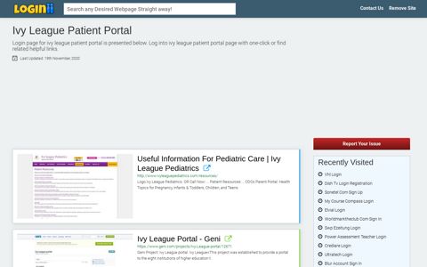 Ivy League Patient Portal - Loginii.com