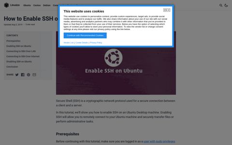 How to Enable SSH on Ubuntu 18.04 | Linuxize