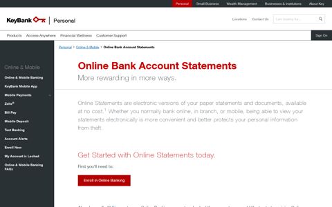 Online Bank Account Statements | KeyBank