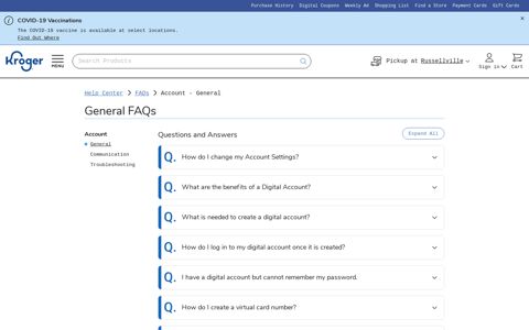 Digital Account FAQs - Kroger
