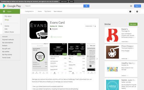 Evans Card - Apps on Google Play