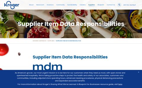 Supplier Item Data Responsibilities - The Kroger Co.
