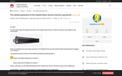 The default password of the Huawei Rack Servers【Servers ...