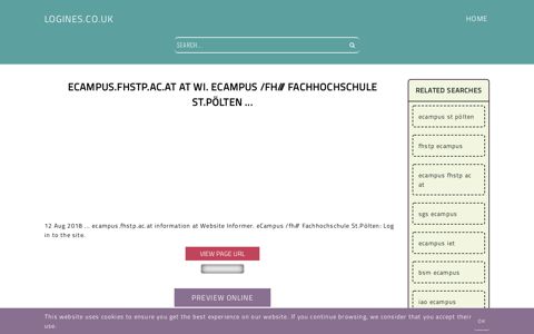 ecampus.fhstp.ac.at at WI. eCampus /fh/// Fachhochschule St ...
