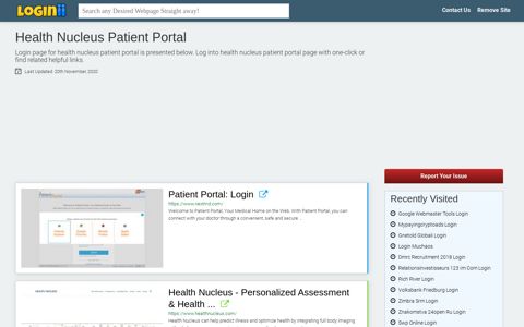 Health Nucleus Patient Portal - Loginii.com