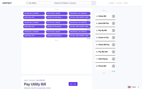 Pay Utility Bill Online | City of Fort Lauderdale | papergov