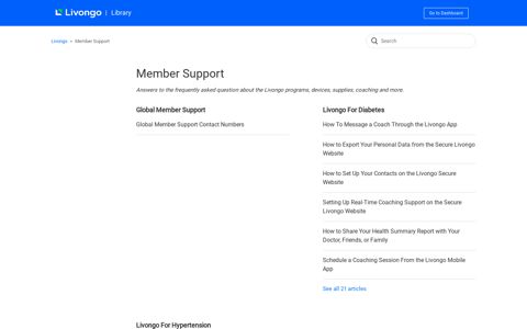 Member Support – Livongo