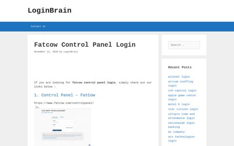 fatcow control panel login - LoginBrain
